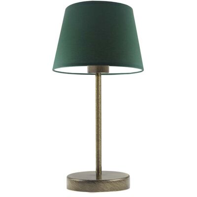 Lampka nocna LYSNE Siena, 60 W, E27, zieleń butelkowa/złota, 41,5x19,5 cm Lampka nocna LYSNE Siena, 60 W, E27, zieleń butelkowa/złota, 41,5x19,5 cm