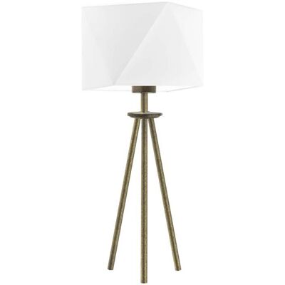 Lampka nocna LYSNE Soveto, 60 W, E27, biała/złota, 50x23 cm Lampka nocna LYSNE Soveto, 60 W, E27, biała/złota, 50x23 cm