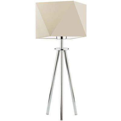 Lampka nocna LYSNE Soveto, 60 W, E27, ecru/chrom, 50x23 cm Lampka nocna LYSNE Soveto, 60 W, E27, ecru/chrom, 50x23 cm