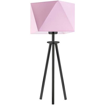 Lampka nocna LYSNE Soveto, 60 W, E27, jasnoróżowa/czarna, 50x23 cm Lampka nocna LYSNE Soveto, 60 W, E27, jasnoróżowa/czarna, 50x23 cm