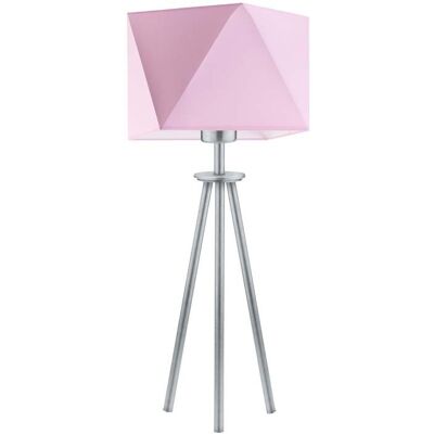 Lampka nocna LYSNE Soveto, 60 W, E27, jasnoróżowa/srebrna, 50x23 cm Lampka nocna LYSNE Soveto, 60 W, E27, jasnoróżowa/srebrna, 50x23 cm