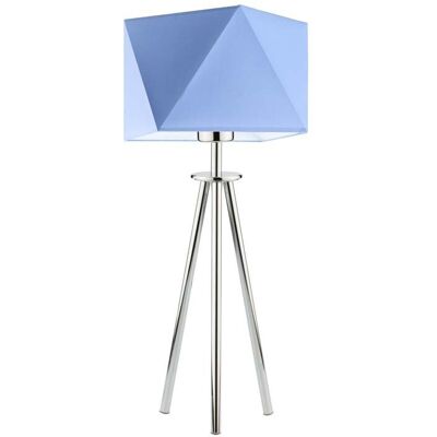 Lampka nocna LYSNE Soveto, 60 W, E27, niebieska/chrom, 50x23 cm Lampka nocna LYSNE Soveto, 60 W, E27, niebieska/chrom, 50x23 cm