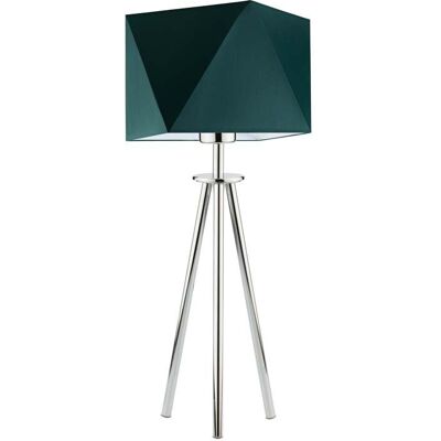 Lampka nocna LYSNE Soveto, 60 W, E27, zieleń butelkowa/chrom, 50x23 cm Lampka nocna LYSNE Soveto, 60 W, E27, zieleń butelkowa/chrom, 50x23 cm