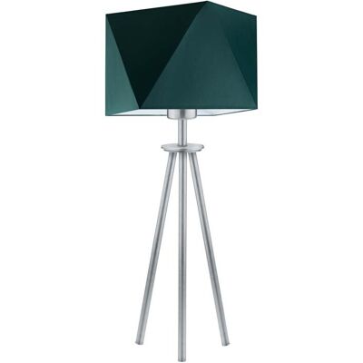 Lampka nocna LYSNE Soveto, 60 W, E27, zieleń butelkowa/srebrna, 50x23 cm Lampka nocna LYSNE Soveto, 60 W, E27, zieleń butelkowa/srebrna, 50x23 cm