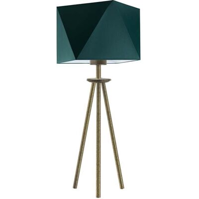 Lampka nocna LYSNE Soveto, 60 W, E27, zieleń butelkowa/złota, 50x23 cm Lampka nocna LYSNE Soveto, 60 W, E27, zieleń butelkowa/złota, 50x23 cm