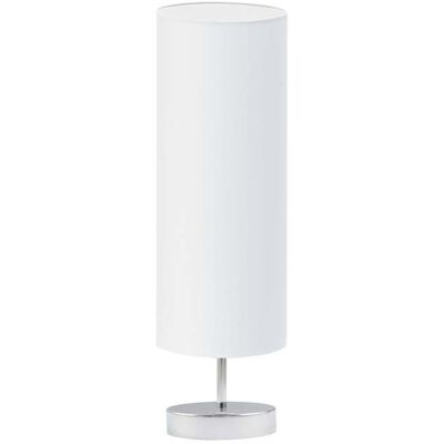 Lampka nocna LYSNE Sydney, 60 W, E27, biała/chrom, 50x15 cm Lampka nocna LYSNE Sydney, 60 W, E27, biała/chrom, 50x15 cm