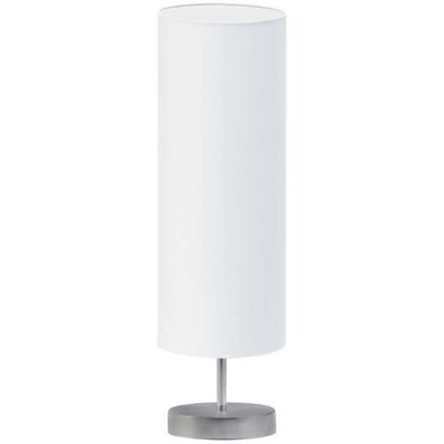 Lampka nocna LYSNE Sydney, 60 W, E27, biała/srebrna, 50x15 cm Lampka nocna LYSNE Sydney, 60 W, E27, biała/srebrna, 50x15 cm
