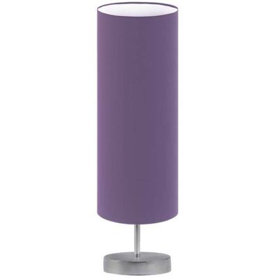Lampka nocna LYSNE Sydney, 60 W, E27, fioletowa/srebrna, 50x15 cm Lampka nocna LYSNE Sydney, 60 W, E27, fioletowa/srebrna, 50x15 cm