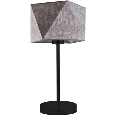 Lampka nocna LYSNE Wuhu, 60 W, E27, beton/czarna, 43x23 cm Lampka nocna LYSNE Wuhu, 60 W, E27, beton/czarna, 43x23 cm
