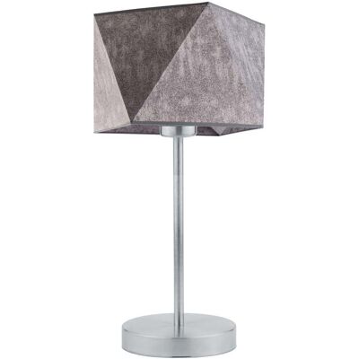 Lampka nocna LYSNE Wuhu, 60 W, E27, beton/srebrna, 43x23 cm Lampka nocna LYSNE Wuhu, 60 W, E27, beton/srebrna, 43x23 cm