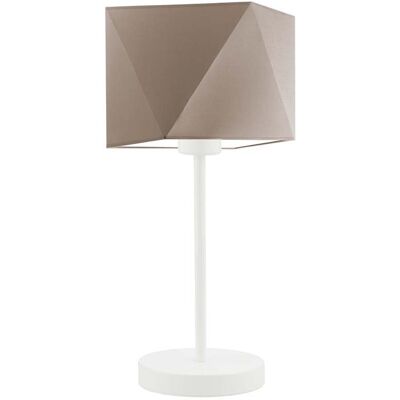 Lampka nocna LYSNE Wuhu, 60 W, E27, beżowa/biała, 43x23 cm Lampka nocna LYSNE Wuhu, 60 W, E27, beżowa/biała, 43x23 cm