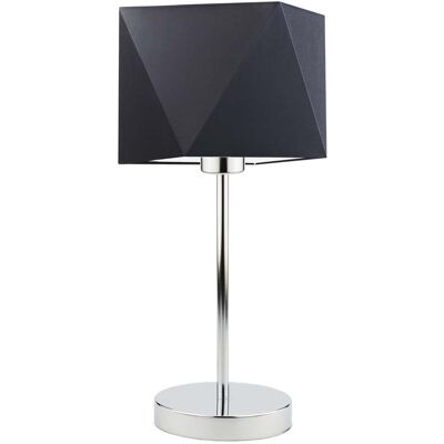 Lampka nocna LYSNE Wuhu, 60 W, E27, czarna/chrom, 43x23 cm Lampka nocna LYSNE Wuhu, 60 W, E27, czarna/chrom, 43x23 cm