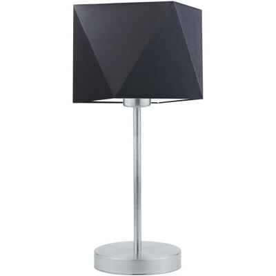 Lampka nocna LYSNE Wuhu, 60 W, E27, czarna/srebrna, 43x23 cm Lampka nocna LYSNE Wuhu, 60 W, E27, czarna/srebrna, 43x23 cm