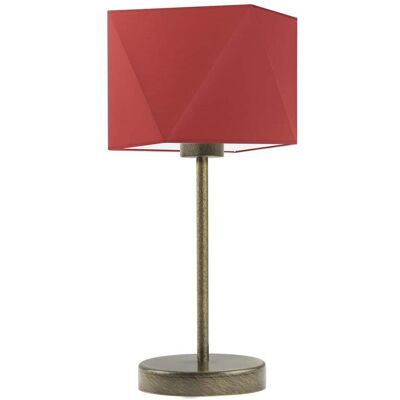 Lampka nocna LYSNE Wuhu, 60 W, E27, czerwona/złota, 43x23 cm Lampka nocna LYSNE Wuhu, 60 W, E27, czerwona/złota, 43x23 cm