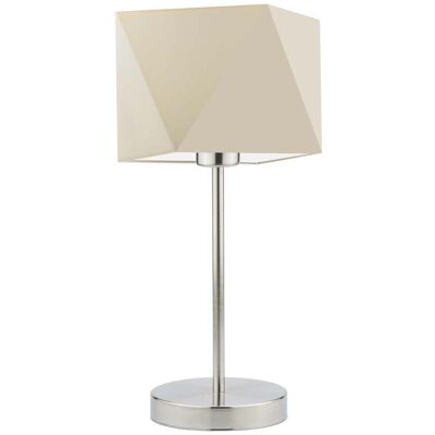 Lampka nocna LYSNE Wuhu, 60 W, E27, ecru/stalowa, 43x23 cm Lampka nocna LYSNE Wuhu, 60 W, E27, ecru/stalowa, 43x23 cm