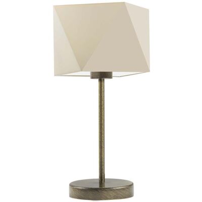 Lampka nocna LYSNE Wuhu, 60 W, E27, ecru/złota, 43x23 cm Lampka nocna LYSNE Wuhu, 60 W, E27, ecru/złota, 43x23 cm