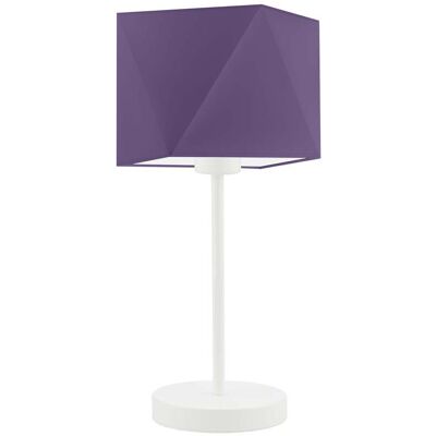 Lampka nocna LYSNE Wuhu, 60 W, E27, fioletowa/biała, 43x23 cm Lampka nocna LYSNE Wuhu, 60 W, E27, fioletowa/biała, 43x23 cm