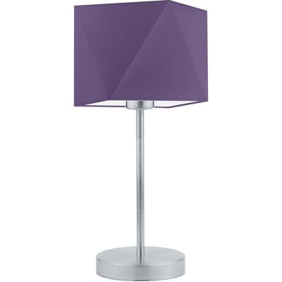Lampka nocna LYSNE Wuhu, 60 W, E27, fioletowa/srebrna, 43x23 cm Lampka nocna LYSNE Wuhu, 60 W, E27, fioletowa/srebrna, 43x23 cm