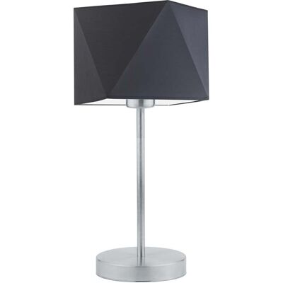 Lampka nocna LYSNE Wuhu, 60 W, E27, grafitowa/srebrna, 43x23 cm Lampka nocna LYSNE Wuhu, 60 W, E27, grafitowa/srebrna, 43x23 cm