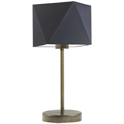 Lampka nocna LYSNE Wuhu, 60 W, E27, grafitowa/złota, 43x23 cm Lampka nocna LYSNE Wuhu, 60 W, E27, grafitowa/złota, 43x23 cm
