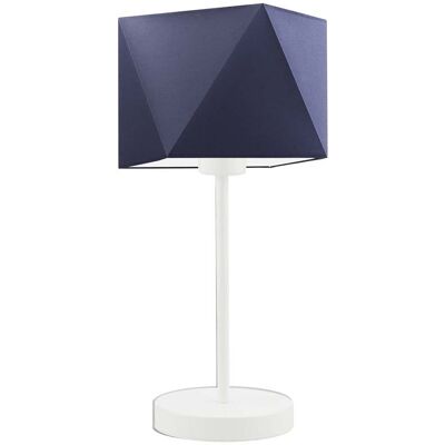 Lampka nocna LYSNE Wuhu, 60 W, E27, granatowa/biała, 43x23 cm Lampka nocna LYSNE Wuhu, 60 W, E27, granatowa/biała, 43x23 cm