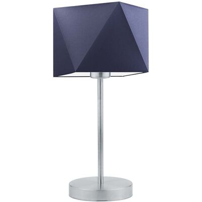 Lampka nocna LYSNE Wuhu, 60 W, E27, granatowa/srebrna, 43x23 cm Lampka nocna LYSNE Wuhu, 60 W, E27, granatowa/srebrna, 43x23 cm
