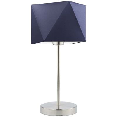 Lampka nocna LYSNE Wuhu, 60 W, E27, granatowa/stalowa, 43x23 cm Lampka nocna LYSNE Wuhu, 60 W, E27, granatowa/stalowa, 43x23 cm