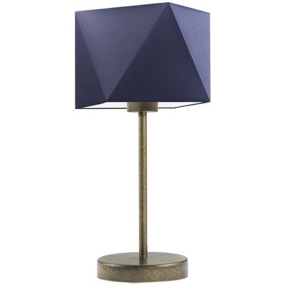 Lampka nocna LYSNE Wuhu, 60 W, E27, granatowa/złota, 43x23 cm Lampka nocna LYSNE Wuhu, 60 W, E27, granatowa/złota, 43x23 cm