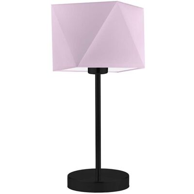 Lampka nocna LYSNE Wuhu, 60 W, E27, jasnofioletowa/czarna, 43x23 cm Lampka nocna LYSNE Wuhu, 60 W, E27, jasnofioletowa/czarna, 43x23 cm