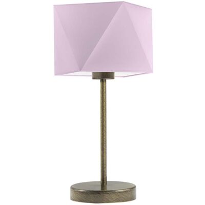Lampka nocna LYSNE Wuhu, 60 W, E27, jasnofioletowa/złota, 43x23 cm Lampka nocna LYSNE Wuhu, 60 W, E27, jasnofioletowa/złota, 43x23 cm