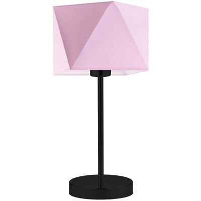 Lampka nocna LYSNE Wuhu, 60 W, E27, jasnoróżowa/czarna, 43x23 cm Lampka nocna LYSNE Wuhu, 60 W, E27, jasnoróżowa/czarna, 43x23 cm