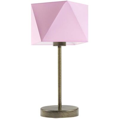 Lampka nocna LYSNE Wuhu, 60 W, E27, jasnoróżowa/złota, 43x23 cm Lampka nocna LYSNE Wuhu, 60 W, E27, jasnoróżowa/złota, 43x23 cm