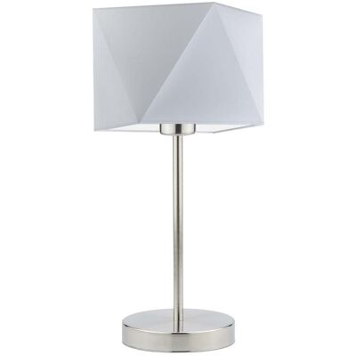 Lampka nocna LYSNE Wuhu, 60 W, E27, jasnoszara/stalowa, 43x23 cm Lampka nocna LYSNE Wuhu, 60 W, E27, jasnoszara/stalowa, 43x23 cm