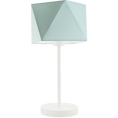 Lampka nocna LYSNE Wuhu, 60 W, E27, miętowa/biała, 43x23 cm Lampka nocna LYSNE Wuhu, 60 W, E27, miętowa/biała, 43x23 cm