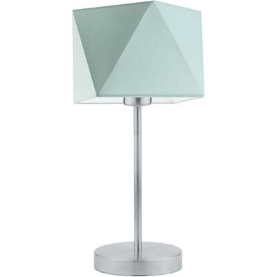 Lampka nocna LYSNE Wuhu, 60 W, E27, miętowa/srebrna, 43x23 cm Lampka nocna LYSNE Wuhu, 60 W, E27, miętowa/srebrna, 43x23 cm
