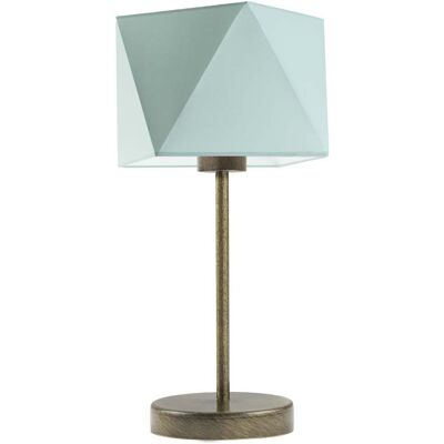 Lampka nocna LYSNE Wuhu, 60 W, E27, miętowa/złota, 43x23 cm Lampka nocna LYSNE Wuhu, 60 W, E27, miętowa/złota, 43x23 cm