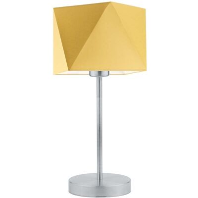 Lampka nocna LYSNE Wuhu, 60 W, E27, musztardowa/srebrna, 43x23 cm Lampka nocna LYSNE Wuhu, 60 W, E27, musztardowa/srebrna, 43x23 cm