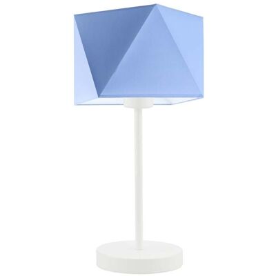 Lampka nocna LYSNE Wuhu, 60 W, E27, niebieska/biała, 43x23 cm Lampka nocna LYSNE Wuhu, 60 W, E27, niebieska/biała, 43x23 cm