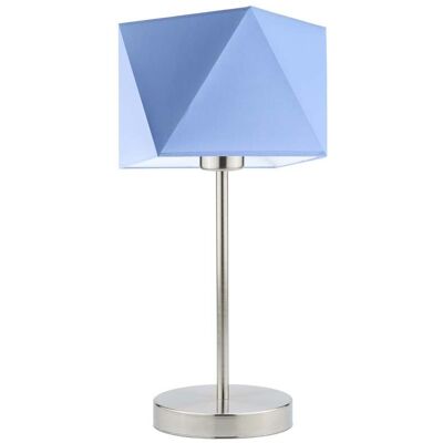 Lampka nocna LYSNE Wuhu, 60 W, E27, niebieska/stalowa, 43x23 cm Lampka nocna LYSNE Wuhu, 60 W, E27, niebieska/stalowa, 43x23 cm