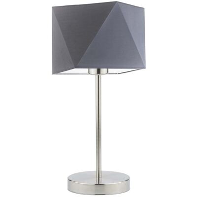 Lampka nocna LYSNE Wuhu, 60 W, E27, stalowa/stalowa, 43x23 cm Lampka nocna LYSNE Wuhu, 60 W, E27, stalowa/stalowa, 43x23 cm