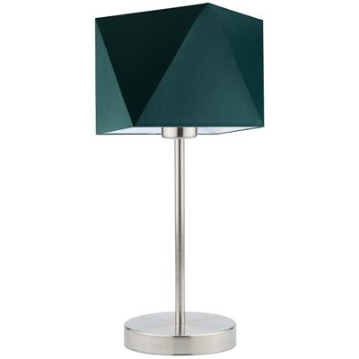 Lampka nocna LYSNE Wuhu, 60 W, E27, zieleń butelkowa/stalowa, 43x23 cm Lampka nocna LYSNE Wuhu, 60 W, E27, zieleń butelkowa/stalowa, 43x23 cm
