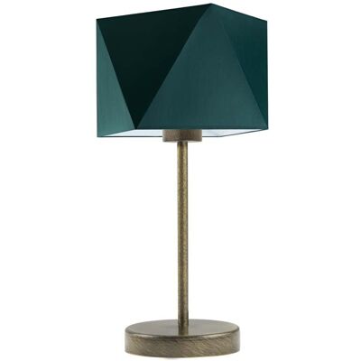 Lampka nocna LYSNE Wuhu, 60 W, E27, zieleń butelkowa/złota, 43x23 cm Lampka nocna LYSNE Wuhu, 60 W, E27, zieleń butelkowa/złota, 43x23 cm