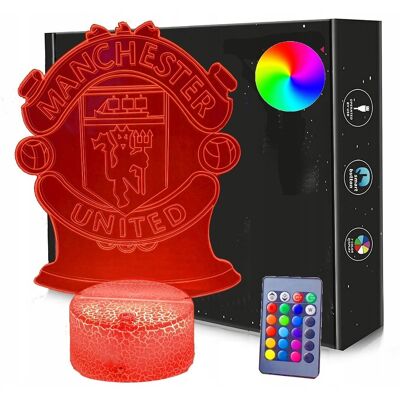 3D Magic Lampka Nocna MANCHESTER UNITED 3D Led USB + PILOT 3D Magic Lampka Nocna MANCHESTER UNITED 3D Led USB + PILOT