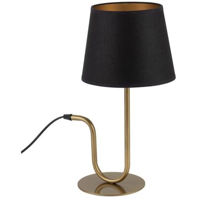 Lampka nocna modernistyczna Volutto 50358 Sigma czarny klosz miedziana Lampka nocna modernistyczna Volutto 50358 Sigma czarny klosz miedziana