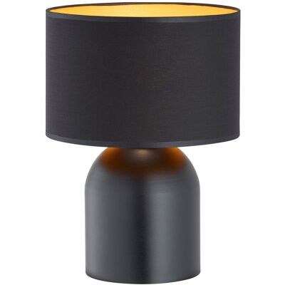 EMIBIG Lampka nocna OLIMPIA czarno-złota 1xE27 styl skandynawski lampa stołowa EMIBIG Lampka nocna OLIMPIA czarno-złota 1xE27 styl skandynawski lampa stołowa