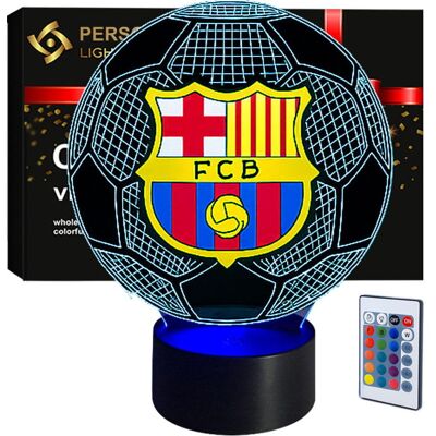 Compliment Lampka nocna Personal 3D Lamp LED USB pilot piłka nożna FC Barcelona z nadrukiem Compliment Lampka nocna Personal 3D Lamp LED USB pilot piłka nożna FC Barcelona z nadrukiem