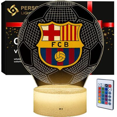 Compliment Lampka nocna Personal 3D Lamp LED USB pilot Piłka nożna Herb FC Barcelona z nadrukiem Compliment Lampka nocna Personal 3D Lamp LED USB pilot Piłka nożna Herb FC Barcelona z nadrukiem
