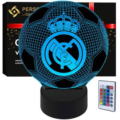 Compliment Lampka nocna Personal 3D Lamp LED USB pilot Piłka Nożna Herb FC Real Madryt Compliment Lampka nocna Personal 3D Lamp LED USB pilot Piłka Nożna Herb FC Real Madryt