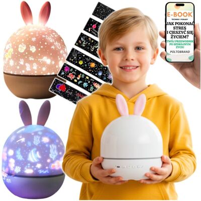 Pltb LAMPKA NOCNA PROJEKTOR GWIAZD DLA DZIECI LED Z AKUMULATOREM I OBROTEM KRÓLIK LAMPKA NOCNA PREZENT DLA CÓRKI SYNA + EBOOK-1 Pltb LAMPKA NOCNA PROJEKTOR GWIAZD DLA DZIECI LED Z AKUMULATOREM I OBROTEM KRÓLIK LAMPKA NOCNA PREZENT DLA CÓRKI SYNA + EBOOK-1