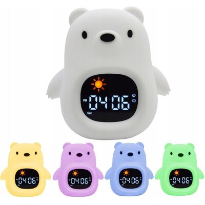 Inny producent Lampka Nocna Silikon Zegar Miś Budzik Data Muzyka Oświetlenie Rgb 1800mah / Jl822 / Miś Inny producent Lampka Nocna Silikon Zegar Miś Budzik Data Muzyka Oświetlenie Rgb 1800mah / Jl822 / Miś